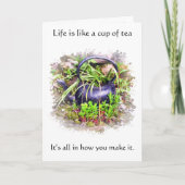 Old Irish Teapot Proverb Card Kaart (Voorkant)