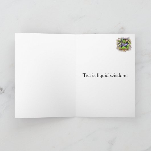 Old Irish Teapot Proverb Card Kaart (Binnen)