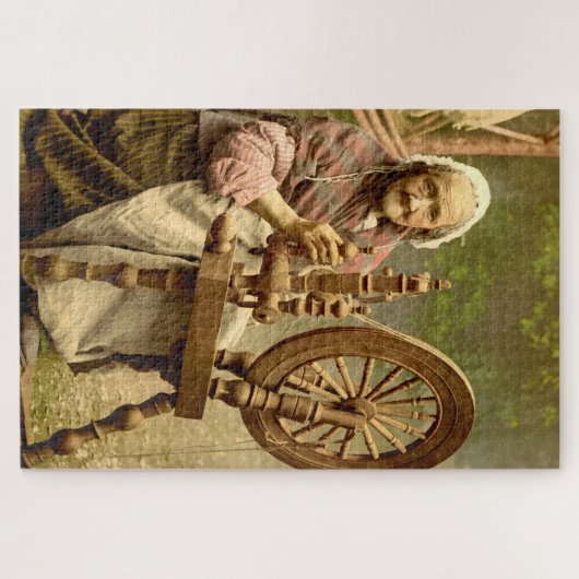 Old Irish Wool Spinner Lady, Legpuzzel (Horizontaal)
