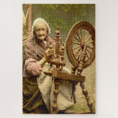 Old Irish Wool Spinner Lady, Legpuzzel (Verticaal)