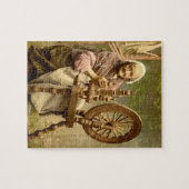 Old Irish Wool Spinner Lady Legpuzzel (Horizontaal)
