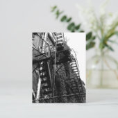 Old Iron Apartment Building Staircase Briefkaart (Staand voorkant)