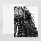Old Iron Apartment Building Staircase Briefkaart (Voorkant / Achterkant)