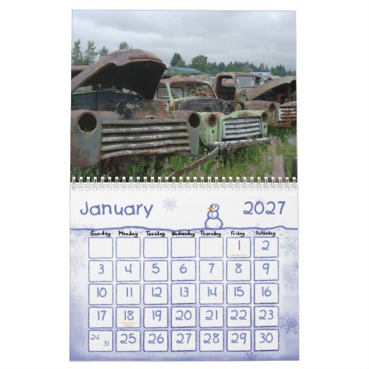 Old Iron Classic Cars Calendar Kalender (Jan 2027)