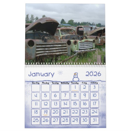 Old Iron Classic Cars Calendar Kalender (Jan 2026)