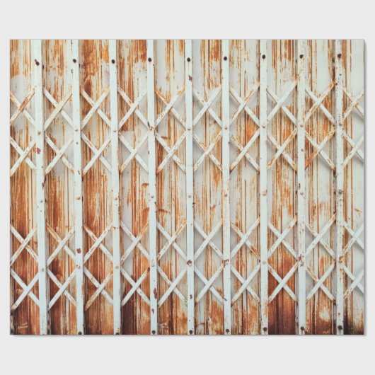 Old iron door panels are rusted. abstract, antiek. cadeaupapier (Vlak)