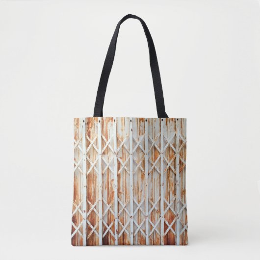 Old iron door panels are rusted. abstract, antiek. tote bag (Voorkant)