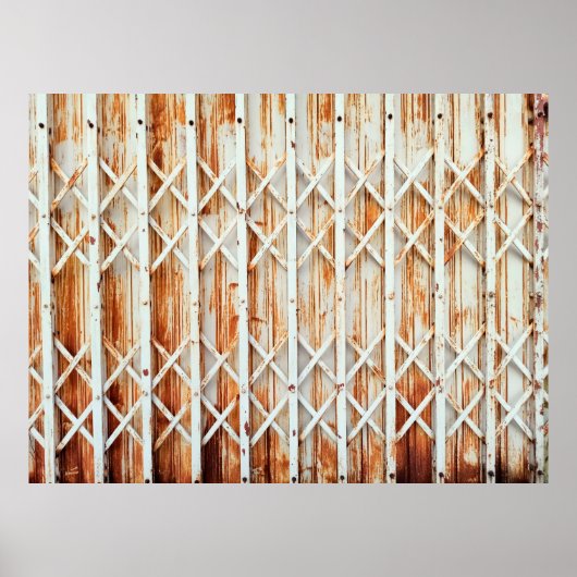 Old iron door panels are rusted. abstract,antique, poster (Voorkant)