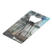 Old Ironsides Boston Harbor Abstract Impressionism Creditkaart Flessenopener (Achterkant Gekanteld)