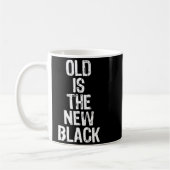 Old Is The New Black Funny Elderly Gift Christmas Koffiemok (Links)