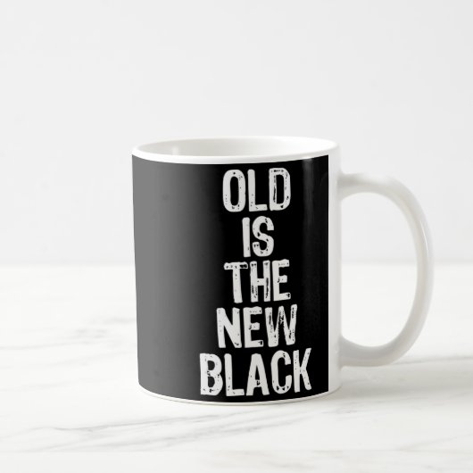 Old Is The New Black Funny Elderly Gift Christmas Koffiemok (Rechts)