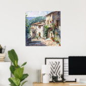 Old Italian Village Poster (Thuiskantoor)