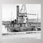 Old Jersey City: Railroad Tug Poster (Voorkant)