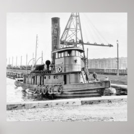 Old Jersey City: Railroad Tug Poster