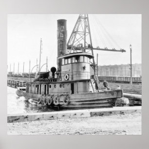 Old Jersey City: Railroad Tug Poster