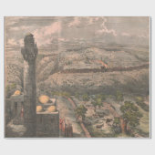 Old Jerusalem Israel Map (1853) Cadeaupapier (Vlak)