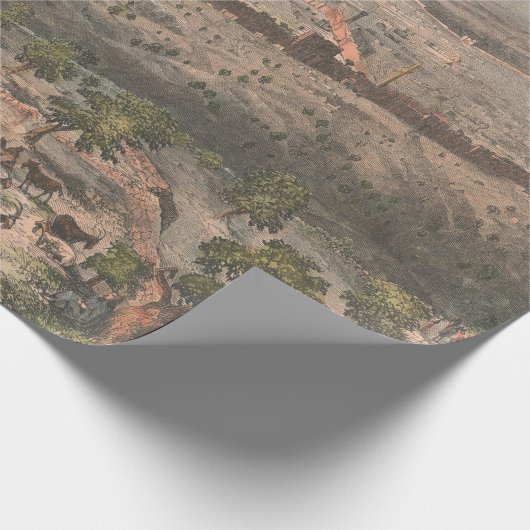 Old Jerusalem Israel Map (1853)  Cadeaupapier (Hoek)