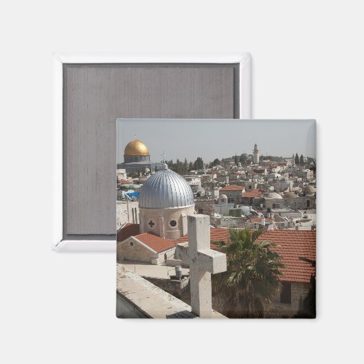 Old Jerusalem's Skyline Magneet (Voorkant / Achterkant)