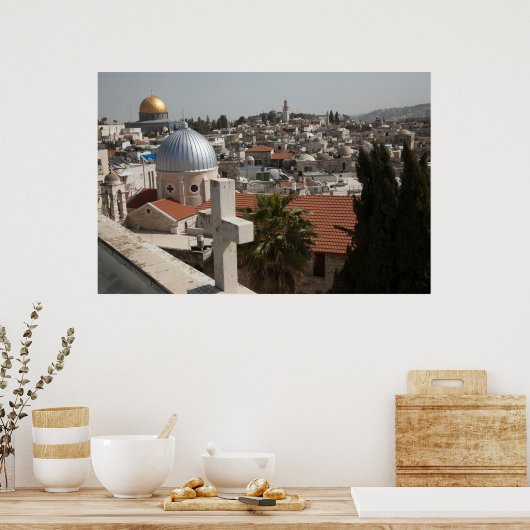 Old Jerusalem's Skyline Poster (Keuken)