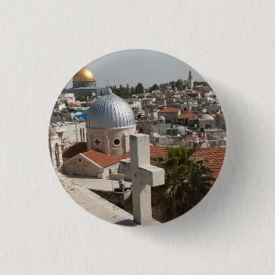 Old Jerusalem's Skyline Ronde Button 3,2 Cm