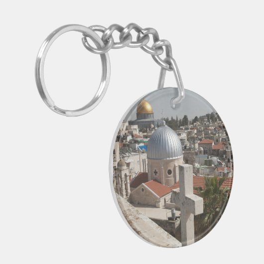 Old Jerusalem's Skyline Sleutelhanger (Voorkant Links)