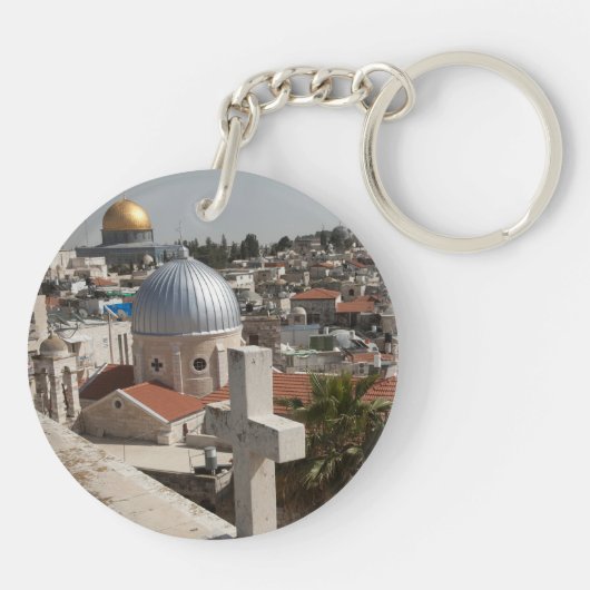 Old Jerusalem's Skyline Sleutelhanger (Achterkant)