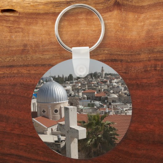 Old Jerusalem's Skyline Sleutelhanger (Voorkant)