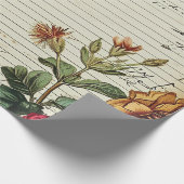 Old Junk Journal Bloembrieven Cadeaupapier (Hoek)