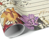 Old Junk Journal Bloembrieven Cadeaupapier (Rol Hoek)