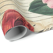 Old Junk Journal Bloembrieven Cadeaupapier (Rol Hoek)