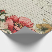 Old Junk Journal Bloembrieven Cadeaupapier (Hoek)
