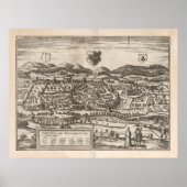 Old Kempten Germany Map (1623)  Beieren Poster (Voorkant)