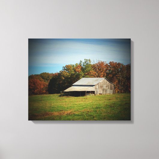 Old Kentucky Barn Canvas Afdruk (Voorkant)