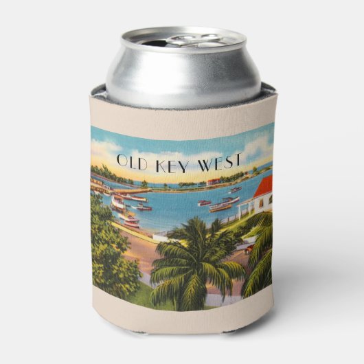 Old Key West Florida Garrison Bight Blikjeskoeler (Blikje Voorkant)