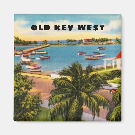 Old Key West Florida met Garrison Bight Magneet (Voorkant)