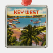Old Key West Florida met  havenscène Metalen Ornament (Voorkant)