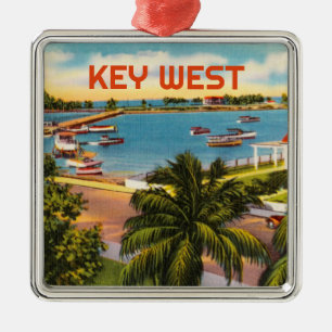 Old Key West Florida met  havenscène Metalen Ornament