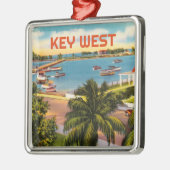 Old Key West Florida met  havenscène Metalen Ornament (Links)