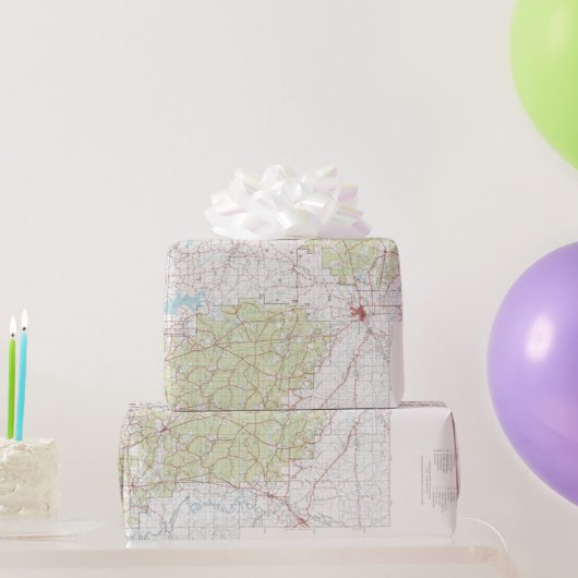 Old Kisatchie National Forest Map (1967)  Cadeaupapier (Feestgeschenken)