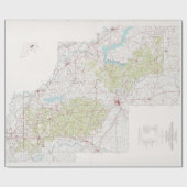 Old Kisatchie National Forest Map (1967)  Cadeaupapier (Vlak)
