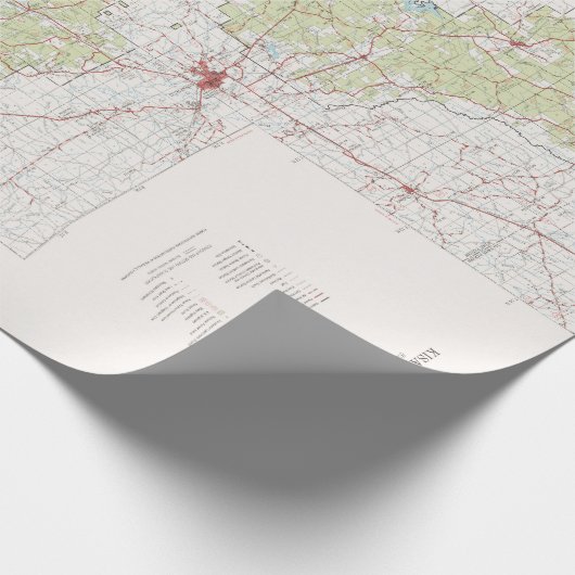 Old Kisatchie National Forest Map (1967)  Cadeaupapier (Hoek)