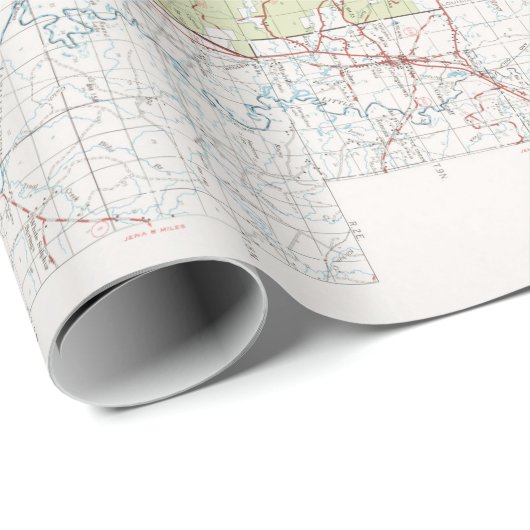 Old Kisatchie National Forest Map (1967)  Cadeaupapier (Rol Hoek)