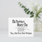 Old Knitters Briefkaart (Staand voorkant)