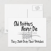 Old Knitters Briefkaart (Voorkant / Achterkant)