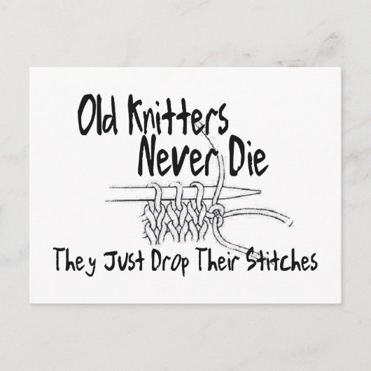 Old Knitters Briefkaart (Voorkant)