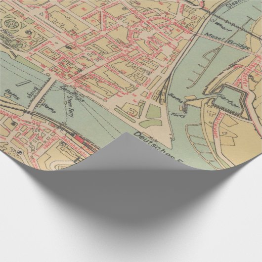 Old Koblenz Germany Map (1919)  Coblenz  Cadeaupapier (Hoek)