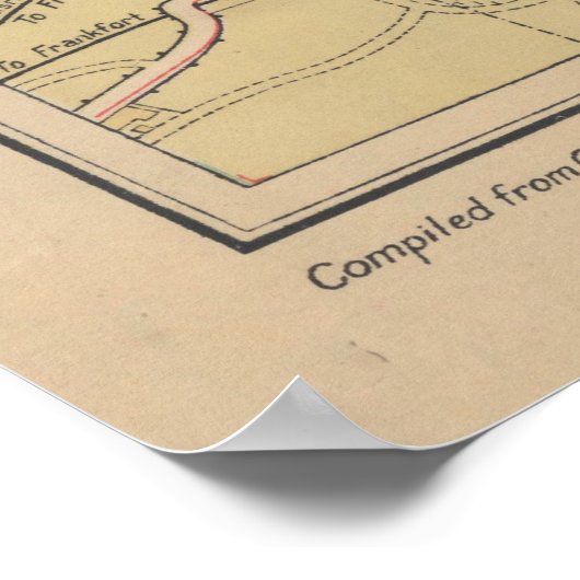 Old Koblenz Germany Map (1919)  Coblenz Poster (Hoek)