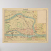 Old Koblenz Germany Map (1919)  Coblenz Poster (Voorkant)