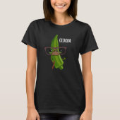 Old-kra Funny Okra Pun Dark BG T-shirt (Voorkant)