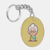 Old lady Chicken Sleutelhanger (Voorkant Links)